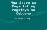 Mga Sayop sa Pagsulat ug Pagsibya sa Cebuano