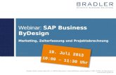 Webinar: SAP Business ByDesign - Marketing, Zeiterfassung und Projektabrechnung