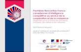 1ières rencontres franco canadiennes d’intelligence compétitive - 27-10-2011