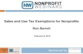 Sales and Use Tax Exemptions for Nonprofits