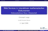 Web Services in interaktiven mathematischen Dokumenten