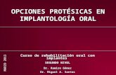 Opciones protésicas en implantología oral. Dr. Miguel A Santos, Mendoza - Argentina.