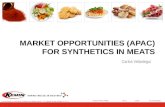 Market opportunities for synthetics in meats (Asia Pacific)