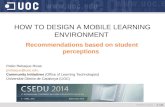 How to design a mobile learning environement csedu 2014
