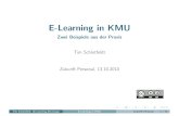Vortrag E-Learning für KMU - zwei Praxisbeispiele