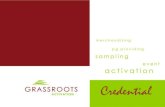 Grassroots activation credential 2011