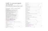 HP LaserJet 1020 Manual