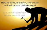 How to Build, Maintain, and Assess an Institutional Web Strategy
