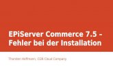 EPiServer Commerce 7.5 – Fehler bei der Installation