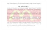 The Importance Of Service Marketing Strategy In McDonalds