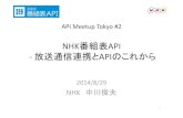 NHK番組表API ‐ 放送通信連携とAPIのこれから