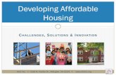 Developing affordable housing: challenges, solutions and innovation