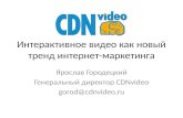 Ярослав Городецкий,  компания CDNvideo (Москва)  Основатель