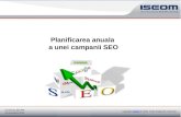 2010.10.16 Diana BANCU - Planificarea anuala a unei campanii SEO