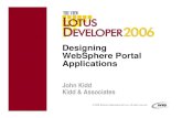 Designing WebSphere Portal Applications