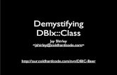 Demystifying DBIx::Class