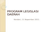 (New) Program Legislasi Daerah - 2011