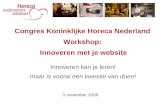 3 november 2009  KHN Congres "Innoveren met je website"