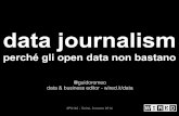 Giornalismo - Percé gli Open Data non bastano
