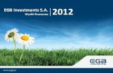 EGB Investments S.A. - prezentacja wyników finansowych za rok 2012