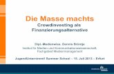 Die Masse machts - Crowdinvesting als Finanzierungsalternative