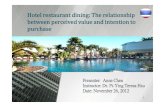 10122607 陳俐君(hotel restaurant dining the relationship between perceived value and intention to purchase)