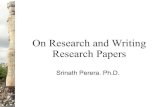 On Research and Writing Research Papers