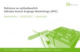 Reklama ve vyhledavačích, Základy Search Engine Marketing, H1 Slovakia H1.cz, Marek Bačo