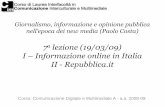 L'informazione online in Italia e il caso Repubblica.it