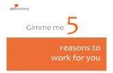 5 reasons to work for Advocacy