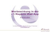 Fallstudie eResult: Mobile UX Werbewirkung iPad-App