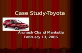 Toyota February 13, 2006 Arunesh Chand Mankotia