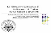 La formazione a distanza al Politecnico di Torino: nuovi modelli e strumenti