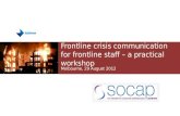Training your frontline staff in crisis communications - prepared for SOCAP 2012 (web)