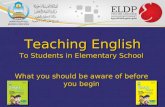 Teaching english to students in primary schools