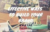 Effective Ways To Build Your Brand