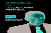 Programa electoral del Consell Insular de Menorca   (maig 2011)