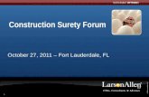 2011 Fort Lauderdale 4th Annual Surety Presentation