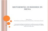 Reforming Subsidies in MENA
