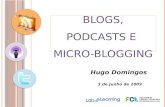 Blogs, Podcasts e Microbloging