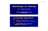 Physiology of Hearing (a. Prof. Hesham Kozou)