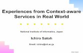 Experiences from Context-aware Services in Real World
