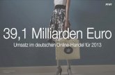 Zahl des Tages; 39,1 Milliarden Euro Umsatz im deutschen eCommerce