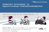 Kompetenz-Assessment im Begleitstudium "Problemlösekompetenz"