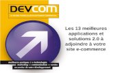 Solutions 2.0 à ajouter à son site e-commerce (DEVCOM Bruxelles)