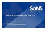 SISLink10 - SaNS 2010: iedereen live, wat nu? - Hans Janssen (SaNS)