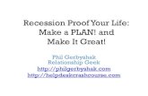Recession Proof Your Life: Make A Plan And Make It Great - Canadian version