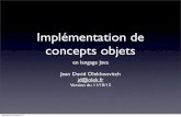 Java - implémentation des concepts objets