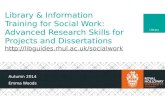 Advanced Research Skills for Projects & Dissertations (Social Work)