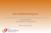 Presentatie Infosessie Word Webdesigner 08/01/2010